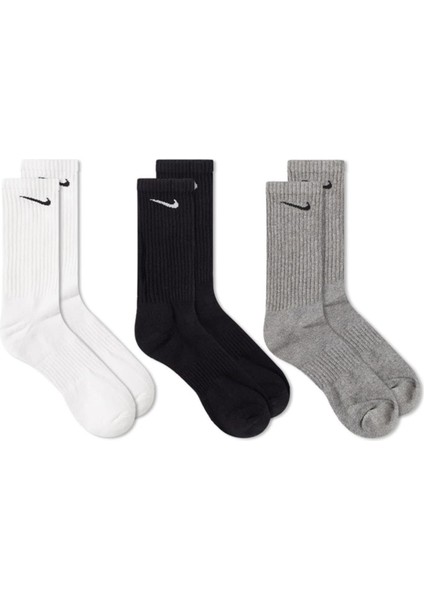 Everyday Cushioned Unisex 3'lü Antrenman Çorabı SX7664-964 modelleri