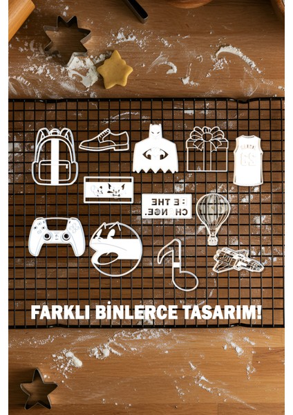 Kitap Kurabiye Kalıbı, Hamur Şekillendirici, Bisküvi Kalıbı, Kolay Kesim Ucu modelleri