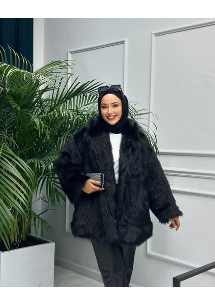 Kadın Siyah Peluş Içi Astarlı Kaban fiyatları