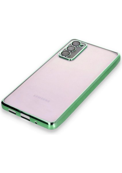 Samsung Galaxy S20 Fe Crystal Shield Lensli Silikon (Lens Protector / Kamera Koruyucu Kılıf) - Yeşil fırsatları