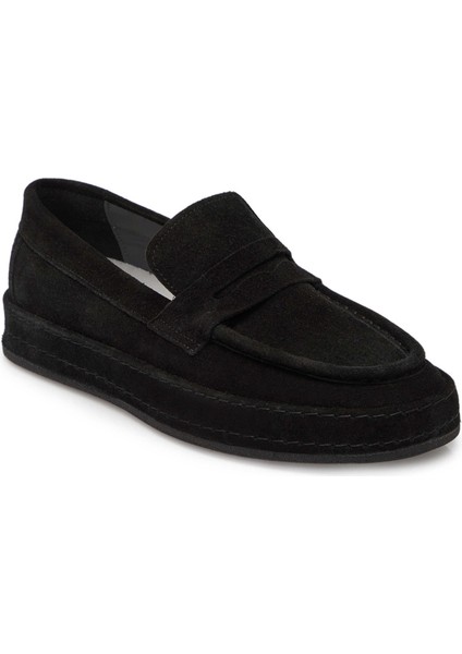 Siyah Hakiki Deri Erkek Klasik Ayakkabı - E24S1AY57001-A01