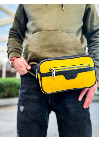 CH101 - Poani Tablet Erkek Çanta Sıyah - Sarı