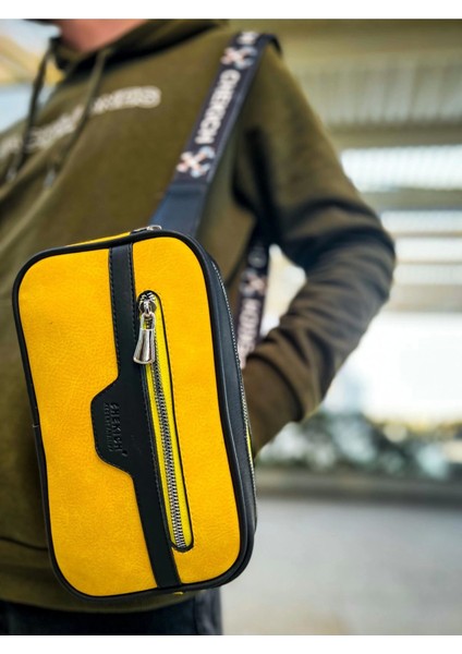 CH101 - Poani Tablet Erkek Çanta Sıyah - Sarı fiyatları