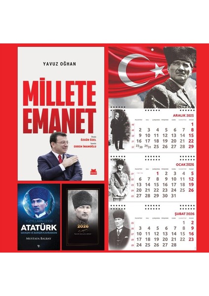 Millete Emanet ve Yüzyılların Lideri Atatürk - Komutan Ajanda - Ayyıldız Duvar Takvimi