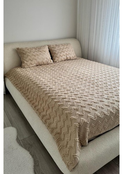 Lumpa 2 Parça Tek Kişilik Pike Takımı Bej