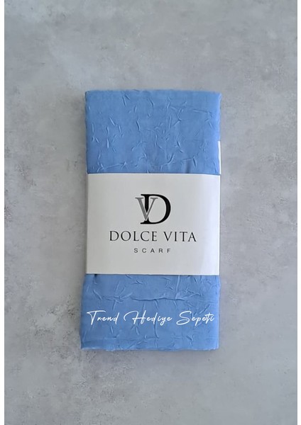 Bambu Kraş Şal Soft Mavi