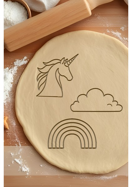 Unicorn Seti Kurabiye Kalıbı, Hamur Şekillendirici, Bisküvi Kalıbı, Kolay Kesim Ucu fiyatları