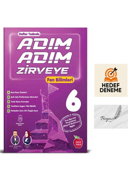 Newton 6.sınıf Adım Adım Zirveye Fen Bilimleri Soru Bankası Hedef Deneme