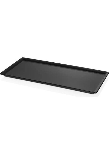 105124.BL - Maya Siyah Dikdörtgen Tabak 51X24 Cm, Thermoset Melamin