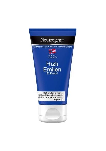 Norveç Formülü Hızlı Emilen El Kremi, 75 ml - Diş Beyazlatıcı Köpük Hediye