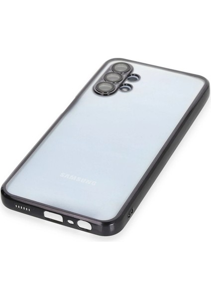 Samsung Galaxy A13 4g Crystal Shield Lensli Silikon (Lens Protector / Kamera Koruyucu Kılıf) - Siyah fırsatları