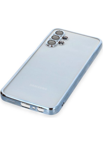 Samsung Galaxy A13 4g Crystal Shield Lensli Silikon (Lens Protector / Kamera Koruyucu Kılıf) - Açık Mavi fırsatları