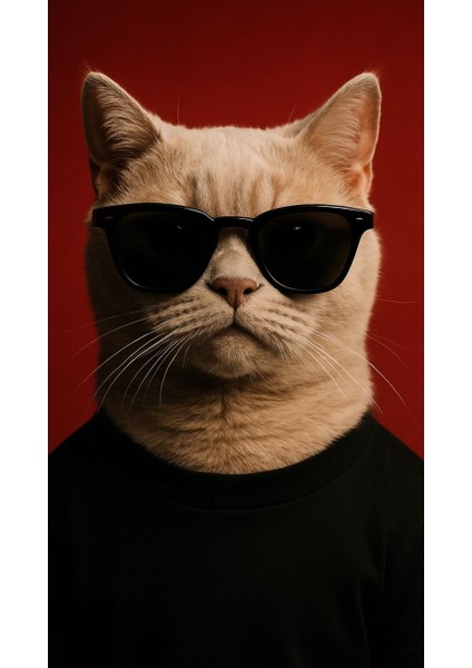 Havalı Kedi Portre V1 Ev Duvar Salon Güzellik Salonu Ofis Dükkan Dekarasyon Kanvas Tablo fiyatları