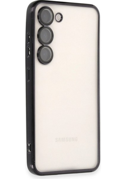 Samsung Galaxy S23 Plus Crystal Shield Lensli Silikon (Lens Protector / Kamera Koruyucu Kılıf) - Siyah