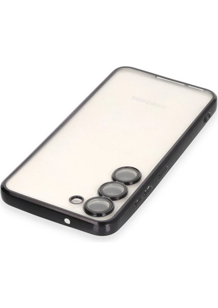 Samsung Galaxy S23 Plus Crystal Shield Lensli Silikon (Lens Protector / Kamera Koruyucu Kılıf) - Siyah modelleri