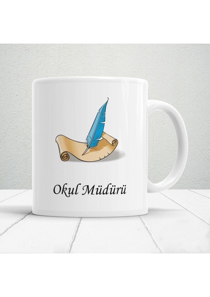 Okul Müdürü Yazılı Öğretmenler Günü Hediyelik Baskılı Kupa