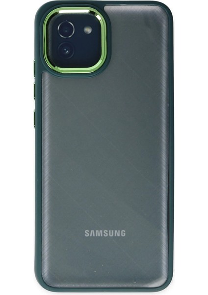 Samsung Galaxy A03 Elegant Clear Case (Şeffaf Kılıf) - Stylish Protective Cover - Haki Yeşil modelleri