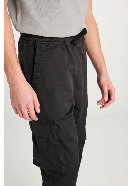 Regular Fit Normal Kesim Ribanalı Paça Kargo Cepli Antrasit Jogger Pantolon indirimleri