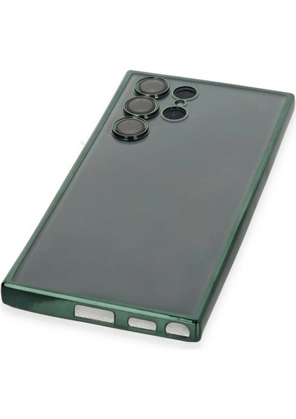 Samsung Galaxy S22 Ultra Crystal Shield Lensli Silikon (Lens Protector / Kamera Koruyucu Kılıf) - Yeşil modelleri