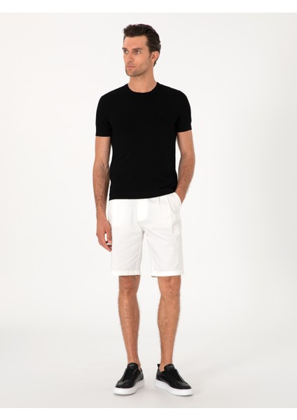 Erkek Siyah Slim Fit Bisiklet Yaka Triko T-Shirt 50313587-VR046 fırsatları