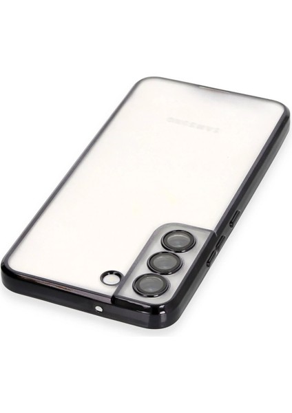 Samsung Galaxy S22 Crystal Shield Lensli Silikon (Lens Protector / Kamera Koruyucu Kılıf) - Siyah modelleri