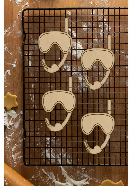 Şnorkel Kurabiye Kalıbı, Hamur Şekillendirici, Bisküvi Kalıbı, Kolay Kesim Ucu