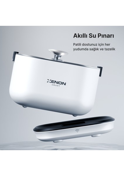 Akıllı Otomatik Kamerasız Kedi Tuvaleti Paslanmaz Çelik Kaseli 5lt Mama Kabı Akıllı Bataryalı Su Pınarı ve Filtre 4'lü Pet Seti