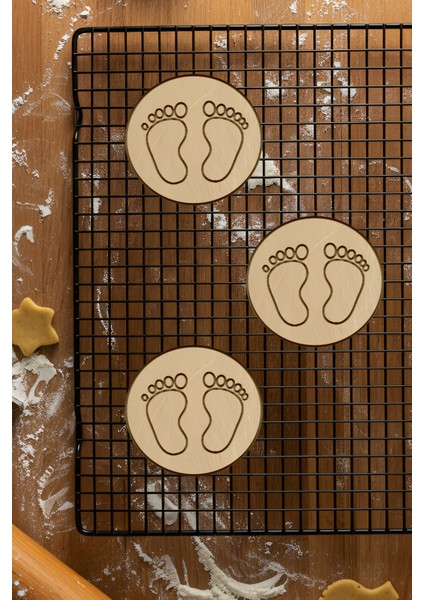 Bebek Ayakları Kurabiye Kalıbı, Hamur Şekillendirici, Bisküvi Kalıbı, Kolay Kesim Ucu fiyatları
