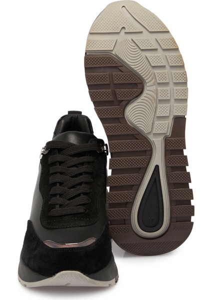 Siyah Deri Kadın Sneaker - K24S1AY67537-A23 fırsatları