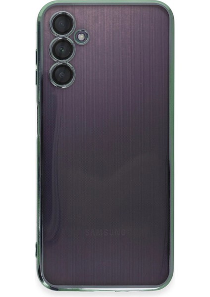 Samsung Galaxy A14 4g Crystal Shield Lensli Silikon (Lens Protector / Kamera Koruyucu Kılıf) - Yeşil fiyatları