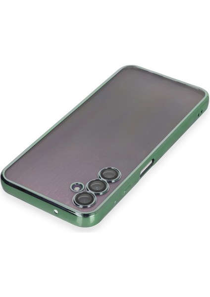 Samsung Galaxy A14 4g Crystal Shield Lensli Silikon (Lens Protector / Kamera Koruyucu Kılıf) - Yeşil modelleri