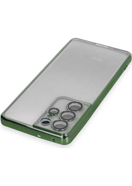 Samsung Galaxy S21 Ultra Crystal Shield Lensli Silikon (Lens Protector / Kamera Koruyucu Kılıf) - Yeşil modelleri