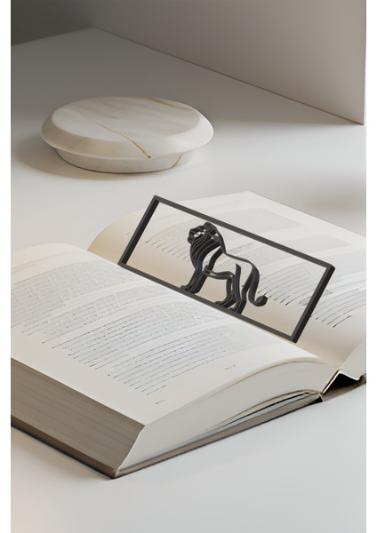 Aslan Kitap Ayracı, Modern Tasarım, Hafif ve Şık 2’li, Siyah ve Beyazın Modern Uyumu fiyatları