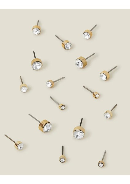 Tek Taş Küpe Set x 8