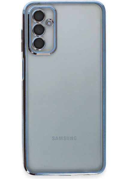 Samsung Galaxy M23 Crystal Shield Lensli Silikon (Lens Protector / Kamera Koruyucu Kılıf) - Açık Mavi fiyatları