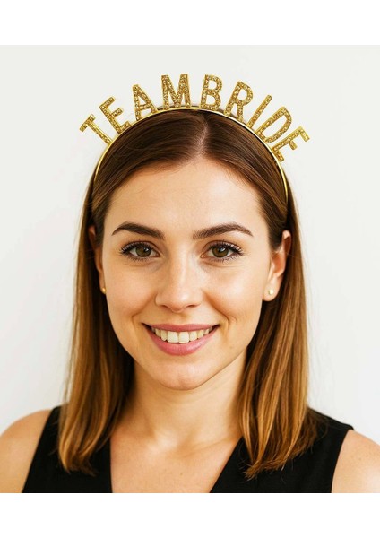 Altın Renk Team Bride Taç Plastik – Gelin ve Nedime Tacı (5047)