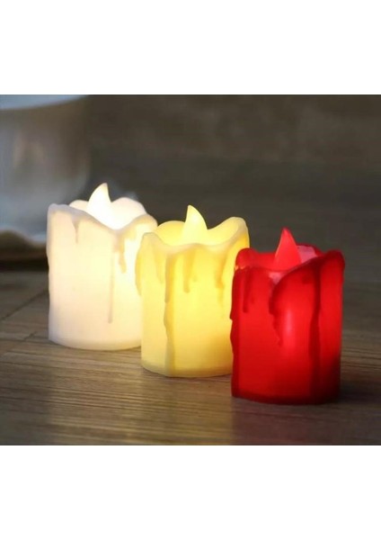 Plastik Alevsiz Mum 24 Adet