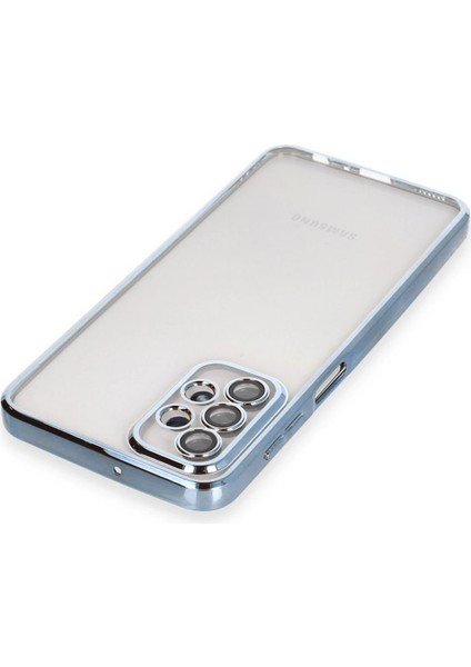 Samsung Galaxy A23 4g Crystal Shield Lensli Silikon (Lens Protector / Kamera Koruyucu Kılıf) - Açık Mavi modelleri