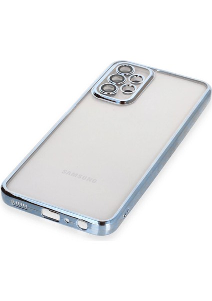 Samsung Galaxy A23 4g Crystal Shield Lensli Silikon (Lens Protector / Kamera Koruyucu Kılıf) - Açık Mavi fırsatları
