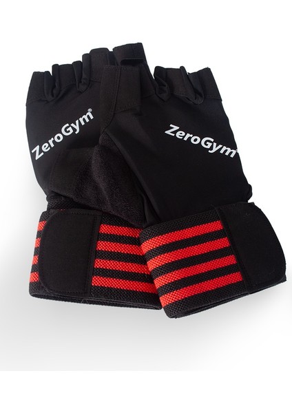 Fitness Egzersiz Eldiveni Siyah Kırmızı