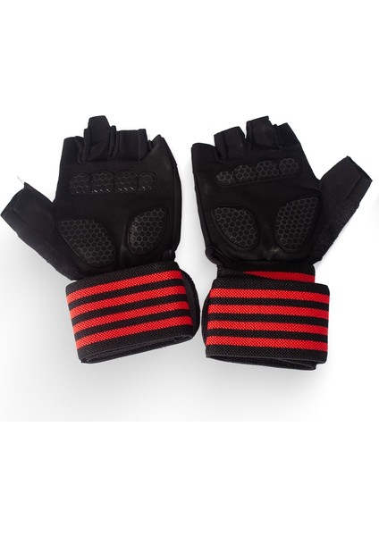 Fitness Egzersiz Eldiveni Siyah Kırmızı fiyatları