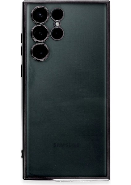 Samsung Galaxy S22 Ultra Crystal Shield Lensli Silikon (Lens Protector / Kamera Koruyucu Kılıf) - Siyah fiyatları