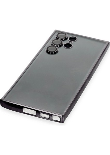 Samsung Galaxy S22 Ultra Crystal Shield Lensli Silikon (Lens Protector / Kamera Koruyucu Kılıf) - Siyah modelleri