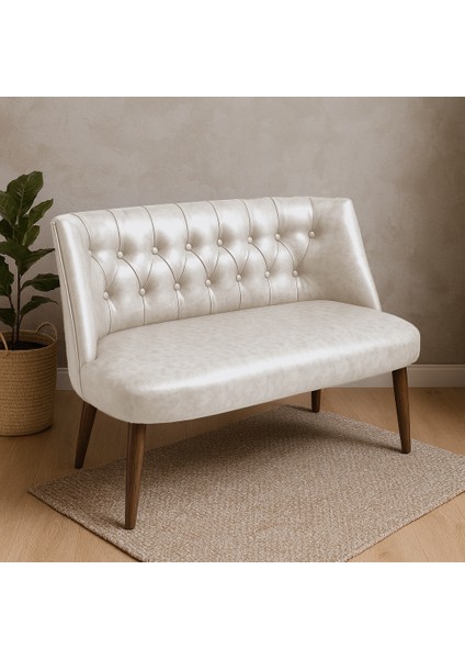 - Milano Ikili Koltuk Kanepe - Deri Kumaş - Gürgen Iskelet - Krem fiyatları