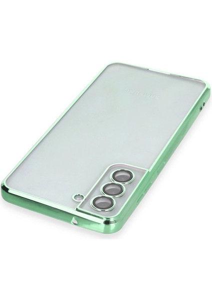 Samsung Galaxy S21 Fe Crystal Shield Lensli Silikon (Lens Protector / Kamera Koruyucu Kılıf) - Yeşil modelleri