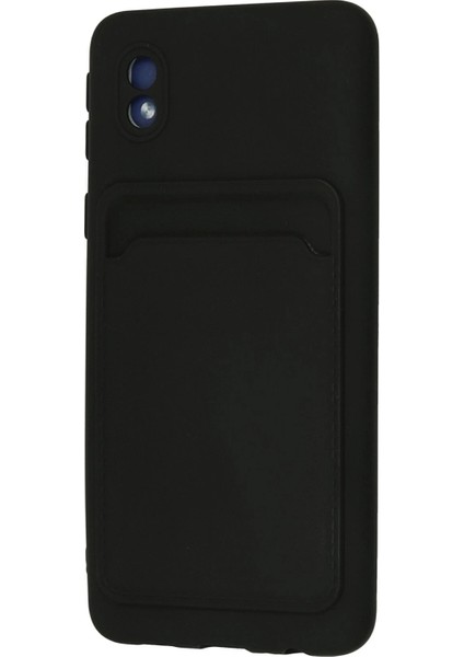 Samsung Galaxy A01 Core Kılıf Card Flex Kılıf (Kartlıklı) - Siyah modelleri