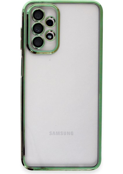 Samsung Galaxy A23 4g Crystal Shield Lensli Silikon (Lens Protector / Kamera Koruyucu Kılıf) - Yeşil fiyatları