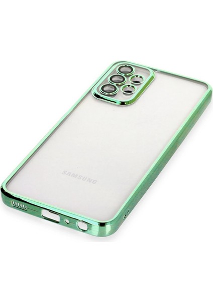 Samsung Galaxy A23 4g Crystal Shield Lensli Silikon (Lens Protector / Kamera Koruyucu Kılıf) - Yeşil fırsatları