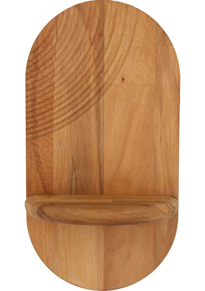 Oymalı Oval Ahşap Duvar Rafı | El Yapımı | Minimalist Dekoratif Raf | Doğal Ahşap Aksesuar fiyatları