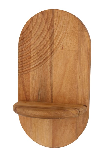 Oymalı Oval Ahşap Duvar Rafı | El Yapımı | Minimalist Dekoratif Raf | Doğal Ahşap Aksesuar modelleri